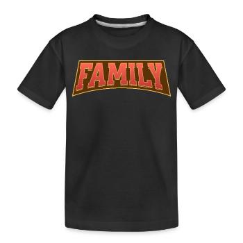 Family - Kids' Premium Organic T-Shirt - black - Front
