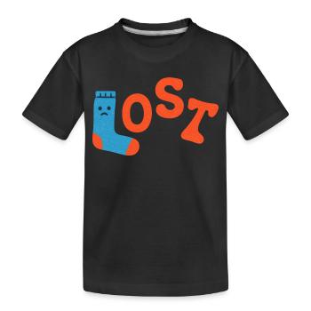 Chaussette perdue - T-shirt bio Premium Enfant - noir - Devant