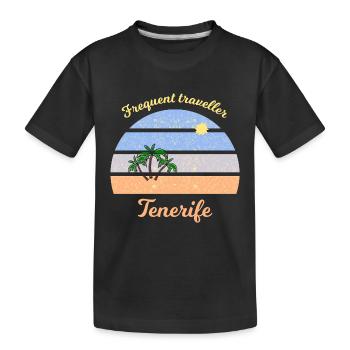 Häufiger Reisender Teneriffa - Kinder Premium Bio T-Shirt - Schwarz - Vorne