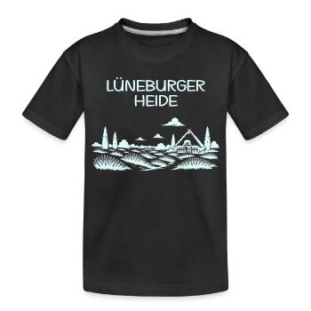 Lüneburger Heide - Kinder Premium Bio T-Shirt - Schwarz - Vorne