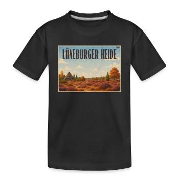 Lüneburger Heide - Kinder Premium Bio T-Shirt - Schwarz - Vorne