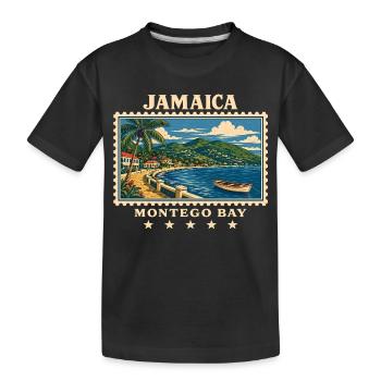 Marque de voyage vintage Jamaica Montego Bay - T-shirt bio Premium Enfant - noir - Devant