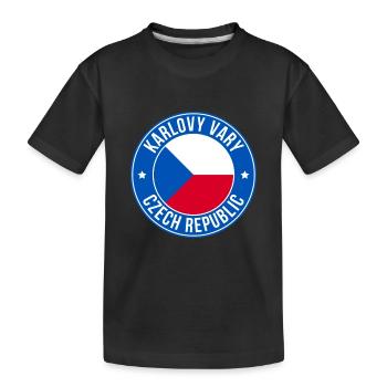 Insigne tchèque de Karlovy Vary - T-shirt bio Premium Enfant - noir - Devant
