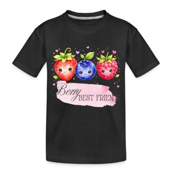 Trio des meilleurs amis de Berry - T-shirt bio Premium Enfant - noir - Devant