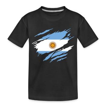 Argentine Drapeau Argentin Argentine - T-shirt bio Premium Enfant - noir - Devant
