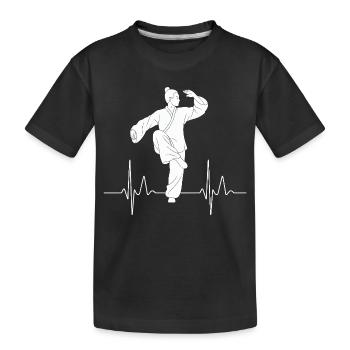 Tai Chi Zen Meditation – Chi Qigong Training - Kinder Premium Bio T-Shirt - Schwarz - Vorne