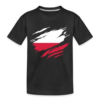 Pologne Drapeau Polonais Polonaise - T-shirt bio Premium Enfant - noir - Devant