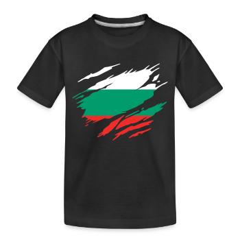 Bulgarie Drapeau Bulgare - T-shirt bio Premium Enfant - noir - Devant