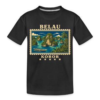 Marque de voyage vintage Palau Koror - T-shirt bio Premium Enfant - noir - Devant