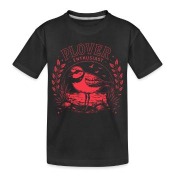 Illustrations d’oiseaux pluviers passionnés de pluvier - T-shirt bio Premium Enfant - noir - Devant