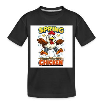 Poule de printemps - T-shirt bio Premium Enfant - noir - Devant