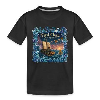 First Class – Let the Adventure Begin - Kinder Premium Bio T-Shirt - Schwarz - Vorne