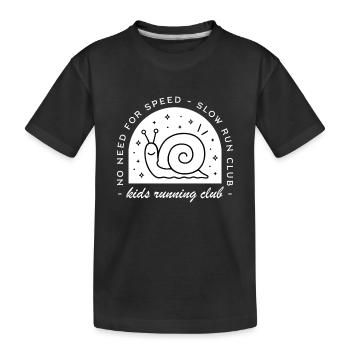 Kids run club children running group - Kids' Premium Organic T-Shirt - black - Front