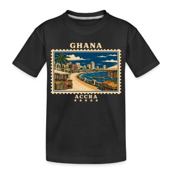 Marque de voyage vintage Ghana Accra - T-shirt bio Premium Enfant - noir - Devant