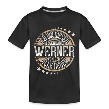 Werner - Kinder Premium Bio T-Shirt - Schwarz - Vorne