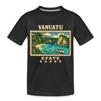 Marque de voyage vintage Vanuatu Efate - T-shirt bio Premium Enfant - noir - Devant