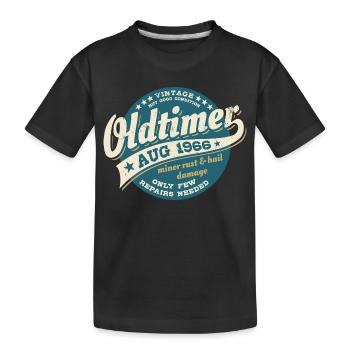 Vintage August 1966 - Birthday - Gift - Kids' Premium Organic T-Shirt - black - Front