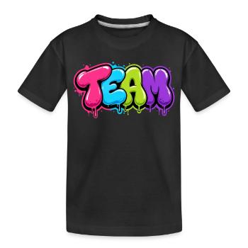 Team - Kinder Premium Bio T-Shirt - Schwarz - Vorne