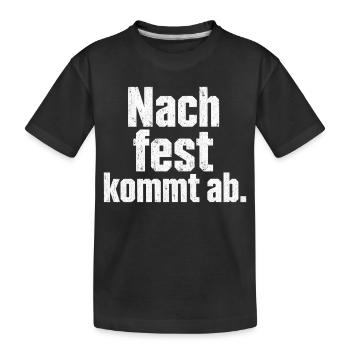 Schrauber Spruch Nach fest kommt ab Handwerker - Kinder Premium Bio T-Shirt - Schwarz - Vorne
