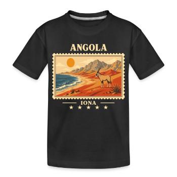 Marque de voyage vintage Angola Iona - T-shirt bio Premium Enfant - noir - Devant
