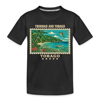 Marque de voyage vintage de Trinité-et-Tobago - T-shirt bio Premium Enfant - noir - Devant