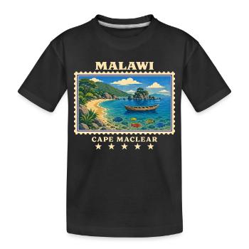 Marque de voyage vintage Malawi Cape Maclear - T-shirt bio Premium Enfant - noir - Devant