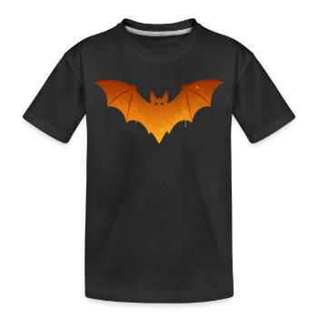 Costume d’Halloween Orange Chauve-souris Effrayant - T-shirt bio Premium Enfant - noir - Devant