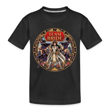 Équipe Fleurs Guerrières Mariée - T-shirt bio Premium Enfant - noir - Devant