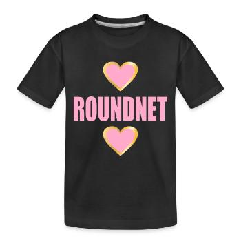 Roundnet - Kinder Premium Bio T-Shirt - Schwarz - Vorne