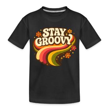 Reste Groovy Rainbow - T-shirt bio Premium Enfant - noir - Devant