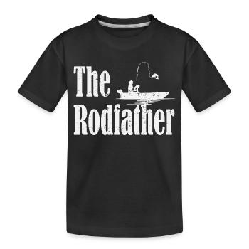 T-shirt graphique Rodfather Pêcheur - T-shirt bio Premium Enfant - noir - Devant