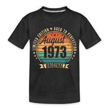 Août 1973 Anniversaire Édition Limitée Vintage - T-shirt bio Premium Enfant - noir - Devant