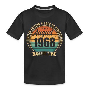 August 1968 Anniversary Limited Edition Vintage - Kids' Premium Organic T-Shirt - black - Front