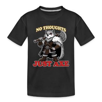 Pas de réflexions juste la hache Mascotte drôle du loup viking - T-shirt bio Premium Enfant - noir - Devant