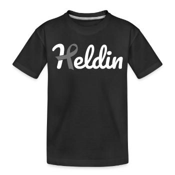 Heldin Krebs - Kinder Premium Bio T-Shirt - Schwarz - Vorne