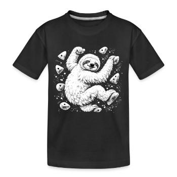 Bloc paresseux – Plein de craie - T-shirt bio Premium Enfant - noir - Devant