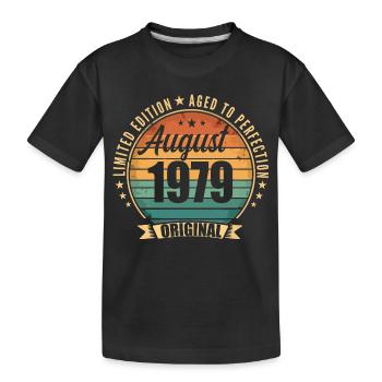 Vintage Août 1979 Anniversaire Édition Limitée  - T-shirt bio Premium Enfant - noir - Devant