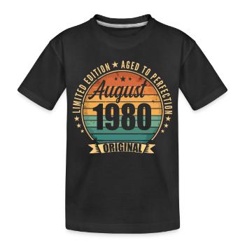 Vintage Août 1980 Anniversaire Édition Limitée  - T-shirt bio Premium Enfant - noir - Devant