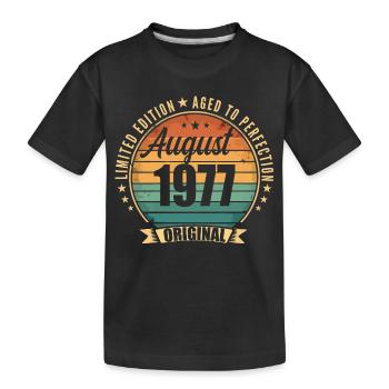 Vintage Août 1977 Anniversaire Édition Limitée  - T-shirt bio Premium Enfant - noir - Devant