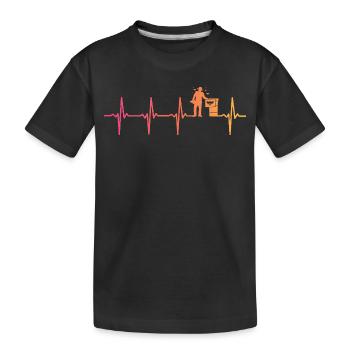 Apiculteur Sunset Battement de cœur Apiculture - T-shirt bio Premium Enfant - noir - Devant