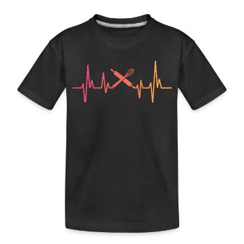 Boulangerie Sunset Battement de coeur Boulanger - T-shirt bio Premium Enfant - noir - Devant