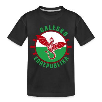 Galesko Errepublika - République galloise - T-shirt bio Premium Enfant - noir - Devant