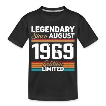 Legendär seit August 1969 Vintage Retro - Kinder Premium Bio T-Shirt - Schwarz - Vorne