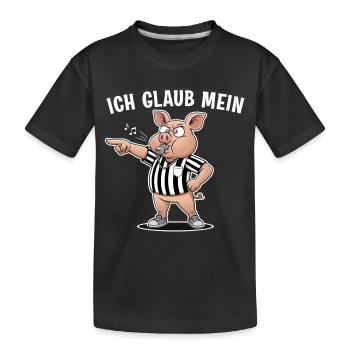 Ich glaub mein Schwein pfeift – Lustiges Shirt - Kinder Premium Bio T-Shirt - Schwarz - Vorne
