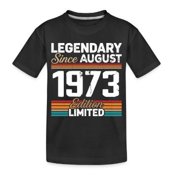 Légendaire Depuis Août 1973 Vintage Rétro - T-shirt bio Premium Enfant - noir - Devant