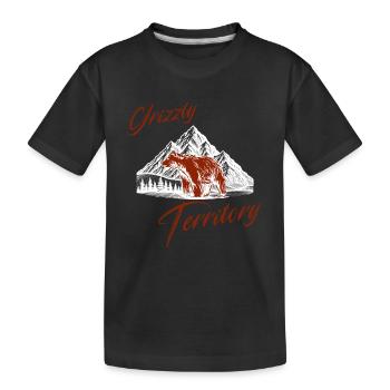 Grizzly Territory Vintage-Bären-Abenteuer - Kinder Premium Bio T-Shirt - Schwarz - Vorne