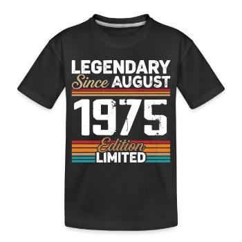 Legendär seit August 1975 Vintage Retro - Kinder Premium Bio T-Shirt - Schwarz - Vorne