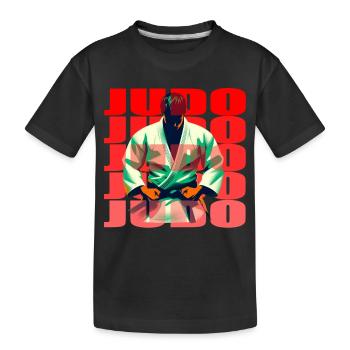 Judo - Kinder Premium Bio T-Shirt - Schwarz - Vorne