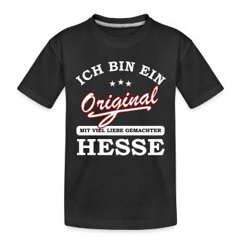 Hesse Original - Kinder Premium Bio T-Shirt - Schwarz - Vorne