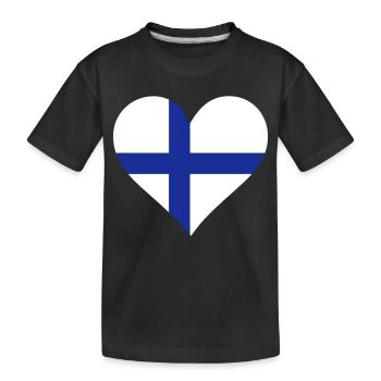 Un cœur pour le Danemark - T-shirt bio Premium Enfant - noir - Devant